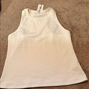 CALIA by Carrie Underwood Cream Ribbed Tank